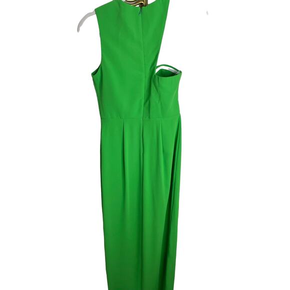 Amanda Uprichard REVOLVE Gilda Gown One Shoulder Asymmetric Grass Green Large - Picture 11 of 16